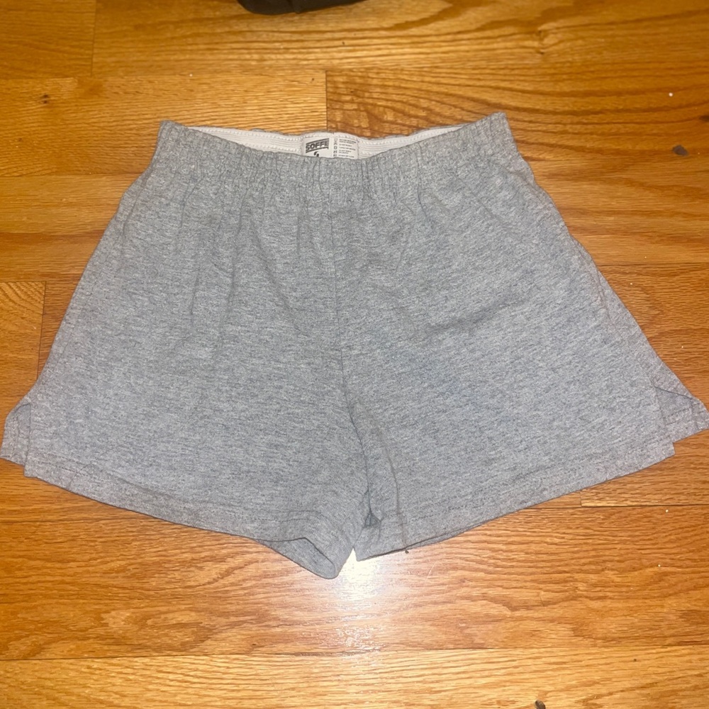Soffe Cheer Shorts Low Rise Light Grey Size Large (12-14)